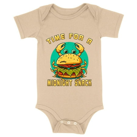 

Midnight Snack Baby Jersey Onesie - Food Baby Bodysuit - Cute Baby One-Piece