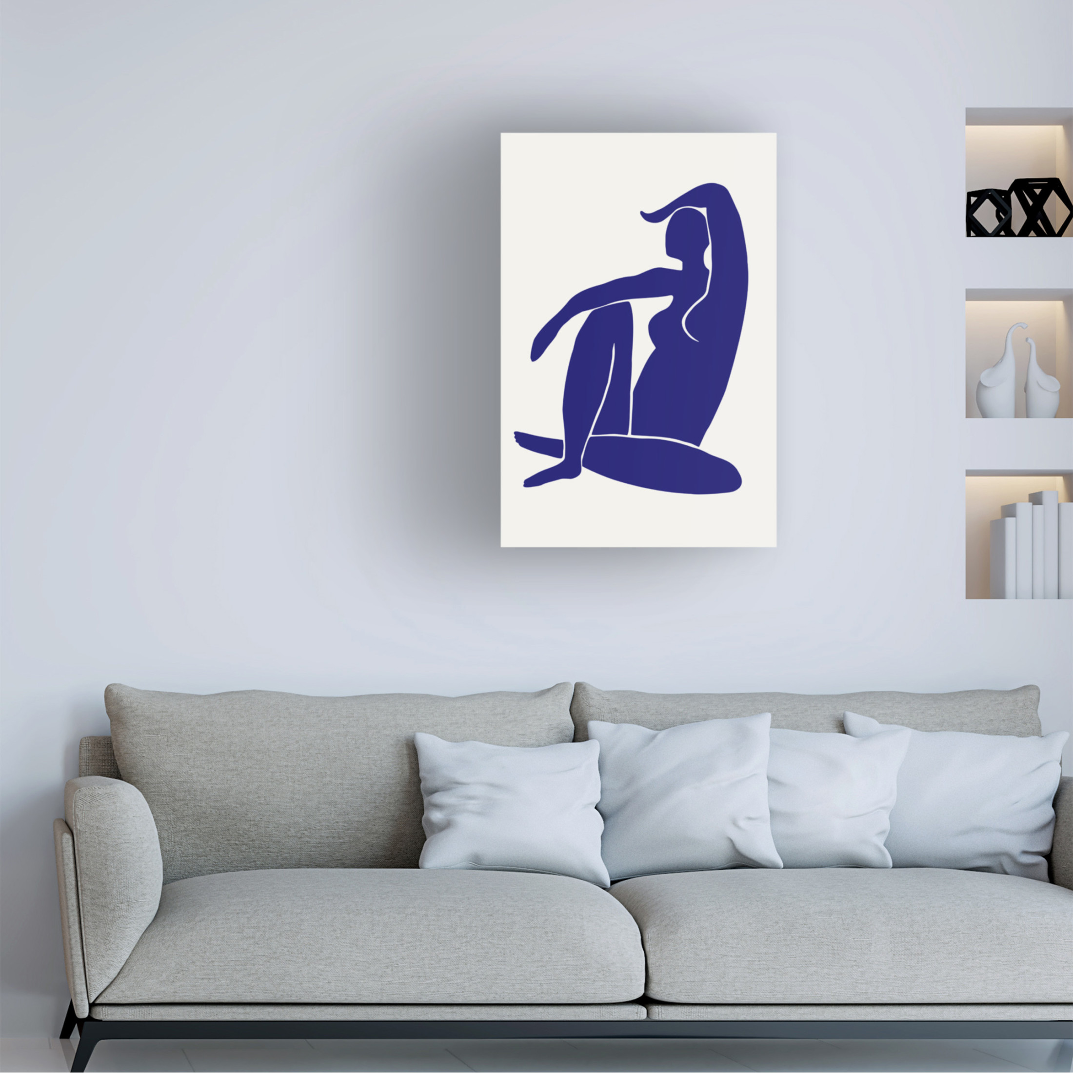 Trademark Fine Art Pictufy Studio II Figure Bleu Canvas Wall Art