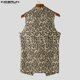 thumbnail image 5 of INCERUN Tops 2024 estilo americano moda hombres cordón cuello en V chalecos personalidad masculina leopardo estampado sin mangas camisetas sin mangas S-5XL, 5 of 5