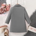 thumbnail image 3 of Dursoulink Wool Trench Coat for Kids Notched Lapel Mid-Long Overcoat with Pockets, Sizes 4Y-15Y, 3 of 6