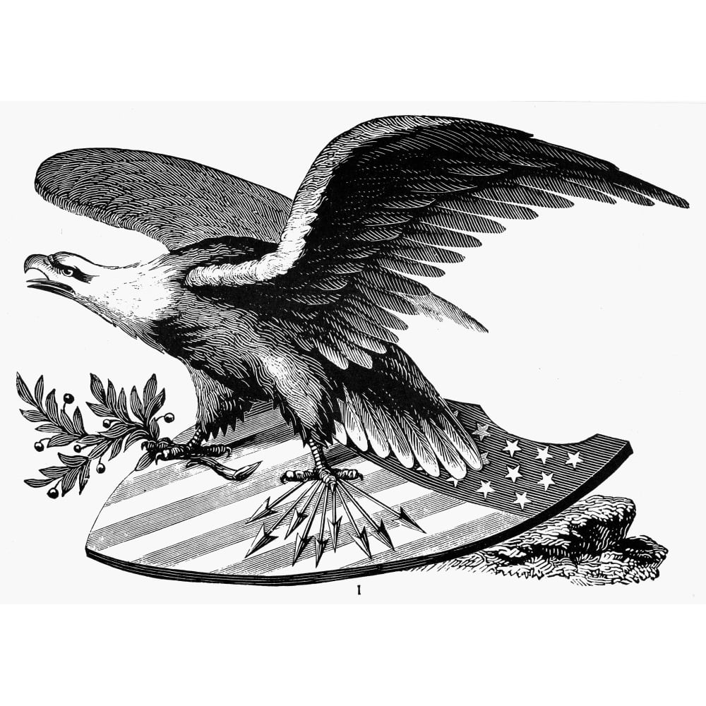 Eagle, 19Th Century. /Nan American Bald Eagle. American Typefounder'S ...