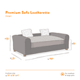 thumbnail image 4 of moots Premium Leatherette Pets Sofa, Black, Large, 4 of 9