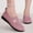 Pink, variant on Women's Slip On Shoes Non Slip Walking Yoga Trainning Fitness Tennis Jogging Sneakers Lightweight Breathable Casual Shoes Dressy Flats Beige 9(42)