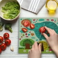 thumbnail image 3 of Animal Cutting Board, Illustration Animal Happy World Trees Leaves Hearts Love Art, Decorative Tempered Glass Cutting and Serving Board, Large Size, Multicolor, by Ambesonne, 3 of 5
