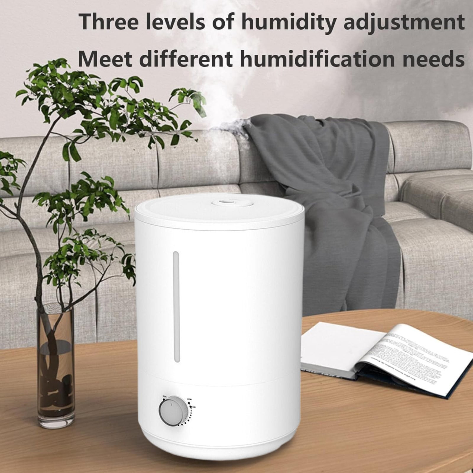 Goowood Humidifiers for Bedroom 4L Cool Mist Humidifier for Large Room Baby Air Humidifier with Essential Oil Diffuser and Night Light