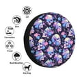 thumbnail image 4 of Pofeuu cool flower Skull Print Spare Tire Wheel Cover for Car Truck SUV Camper Universal Fit Spare Tire Cover RV Spare Tire Covers-15 inch, 4 of 6