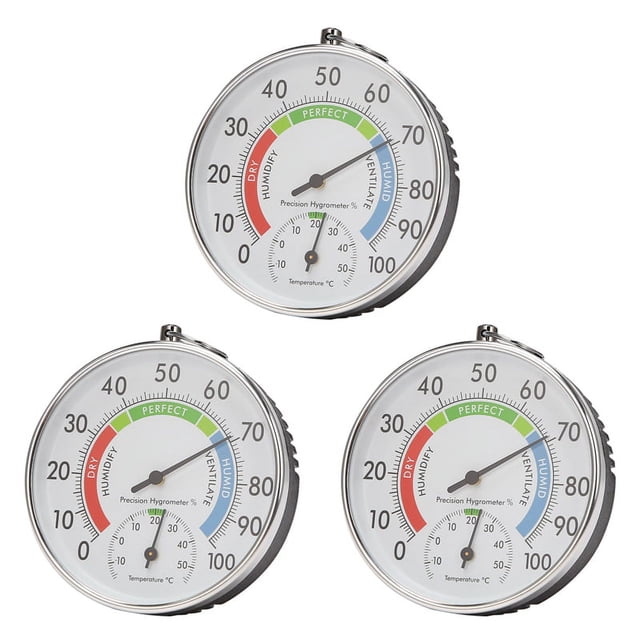 3X Indicador AnalóGico de Temperatura Y Humedad Interior Higrómetro Termómetro para Exteriores L15