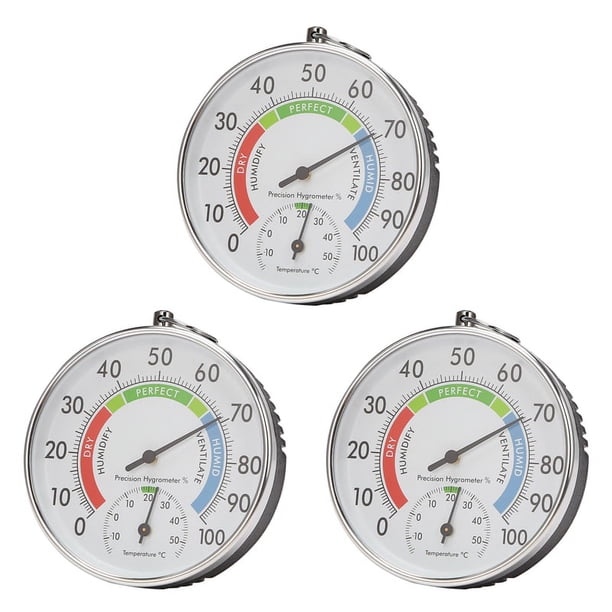 3X Indicador AnalóGico de Temperatura Y Humedad Interior Higrómetro Termómetro para Exteriores L15