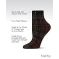thumbnail image 3 of MeMoi Women's Perfect Plaid Stretch Anklet Sock - Womens - Female, One Size, Black, 3 of 7