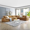 thumbnail image 2 of Sectional Sofa Set, Velvet, Brown, Modern Contemporary Urban Design, Living Lounge Room Hotel Lobby Hospitality, 2 of 10