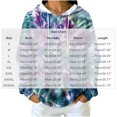 thumbnail image 3 of thefmos Women's Hooded Drawstring Tie Dye Sweatshirt with Kangaroo Pocket Casual Long Sleeve Pullover Fashion Fall Winter Outfit, Blue 2XL, 3 of 7