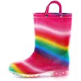 thumbnail image 3 of Kushyshoo Kids Rainbow Glitter Light up Rain Boot Size 12 Little Girl, 3 of 9