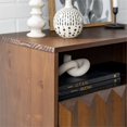 thumbnail image 3 of Henry 30" Solid Wood Detailed Door Accent Cabinet in Walnut, 3 of 14