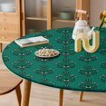 thumbnail image 6 of Haunted Mansion Ultramarine Green Round Table Cover Kitchen Printed Waterproof Tablecloth Elastic Edged Tablecloth Fits Party Wedding Indoor Outdoor Tables, 6 of 8