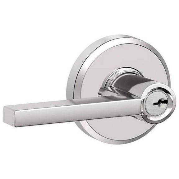 Schlage F51ALAT625GSN Latitude Single Cylinder Keyed Entry Door Lever Set - Chrome