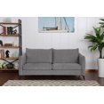 thumbnail image 3 of Topline Home Furnishings Grey Fabric Sofa, 3 of 3