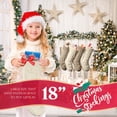 thumbnail image 4 of PayUSD 4 Pack Christmas Stockings 18 Inches New Twist Knitted Large Capacity Stocking Gifts Candy Bag Hanging Stockings Decorations for Family Holiday Christmas Party Decor, Ivory White&Khaki, 4 of 9