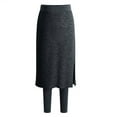 thumbnail image 2 of NAFUU Women Athletic Knee Length Skirts With Full Length Leggings Skorts Solid Color Leggings&Skirted Skorts For Women Yoga Leggings Versatile Pants, 2 of 4