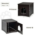 thumbnail image 5 of Topbuy Wood Cat House Litter Box Pet Cat Washroom Nightstand Cat Storage Bench, 5 of 5