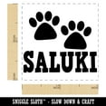 thumbnail image 2 of Saluki Dog Paw Prints Fun Text Self-Inking Rubber Stamp Ink Stamper - Black Ink - Small 1 Inch, 2 of 7