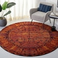 thumbnail image 2 of SAFAVIEH Vintage Hamadan Jessamine Oriental Area Rug, Orange, 5'3" x 5'3" Round, 2 of 8
