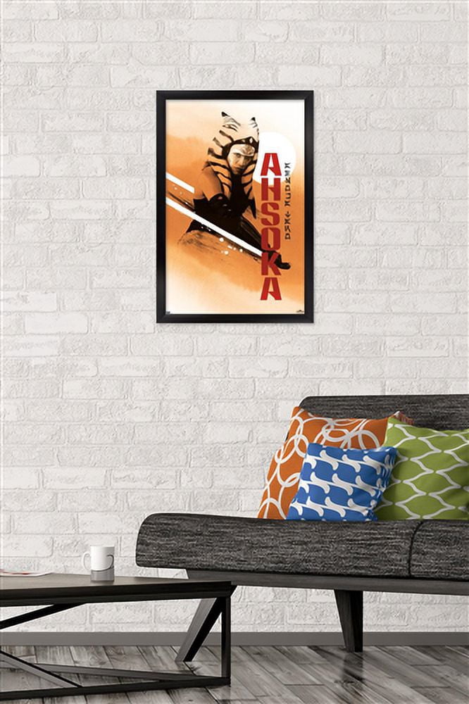 Star Wars: Ahsoka - Double Lightsabers Wall Poster, 14.725" x 22.375" Framed