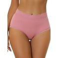 thumbnail image 1 of INSPIRAR CHIC Día de la Madre Ropa Interior de Mujer de Cintura Alta Control de Abdomen Cómoda con Encaje Ribeteado Tanga Talla X-Large Rosa, 1 of 4