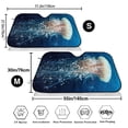 thumbnail image 3 of Picia White Jellyfish Dansing in the Ocean Curved Windshield Sunshade Accordion Folding Style Auto Shade for Car Truck SUV Van Blocks UV Ray Sun Visor Protector -Medium, 3 of 7