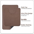 thumbnail image 6 of Bathroom Rug Set of 2, Toilet Rug, Quick Dry, Non-Slip, Machine Washable, Fit Under Doors, Absorbent Bathroom Rug（Brown 20" x 32"+20" x 24"，U）, 6 of 6