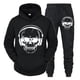 thumbnail image 2 of Chándal informal para hombre, divertido traje deportivo con capucha de manga larga con estampado de calavera de DJ y música, sudaderas y pantalones de otoño, conjuntos de dos piezas de moda, 2 of 5