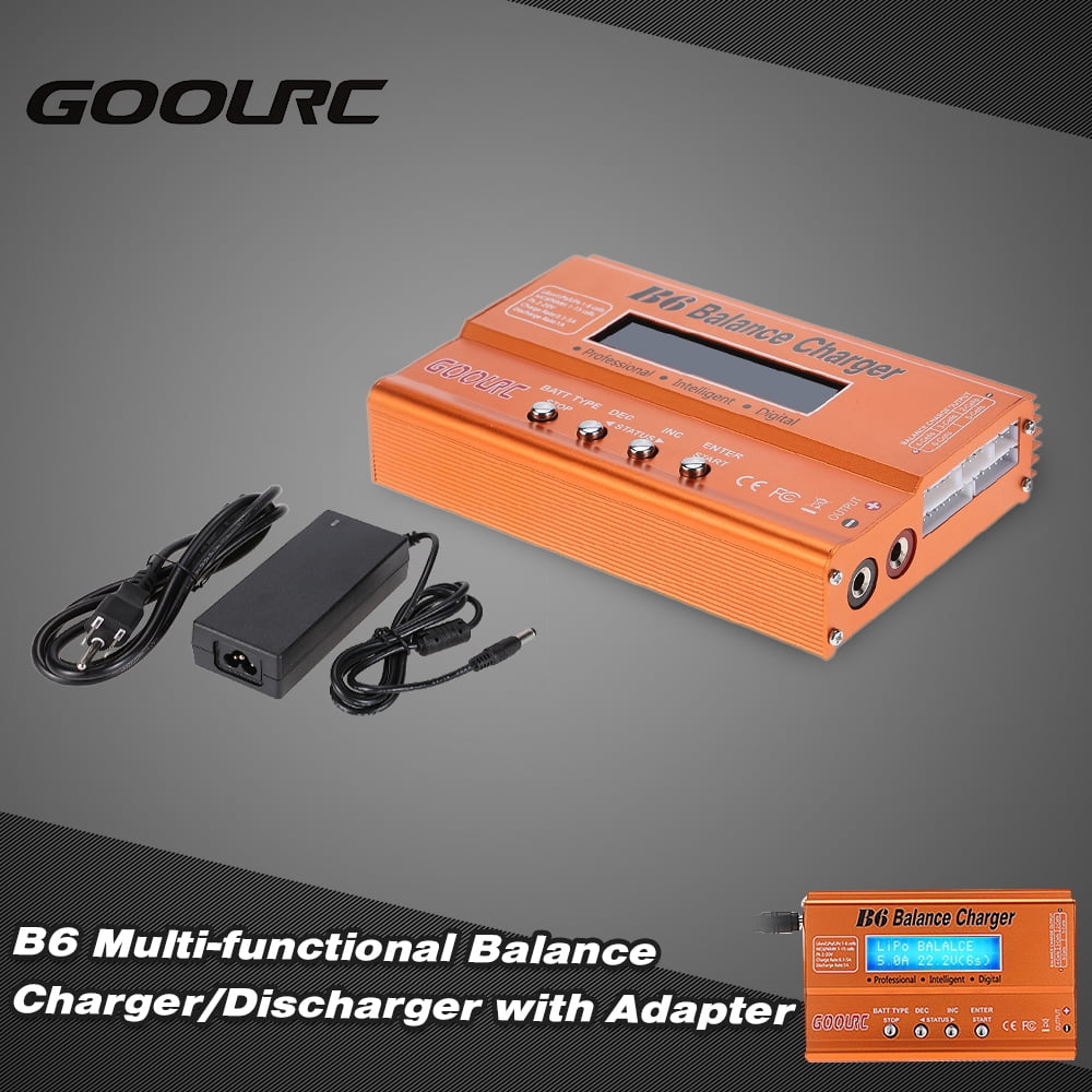 GoolRC B6 Mini Balance Charger/Discharger For LiPo, Li-ion, NiMH, NiCd, Pb Batteries - 50W, 5A Max
