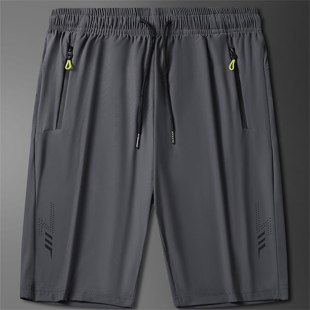WILLBEST Pantalones Cortos Casuales para Hombre, para Correr, para Entrenamiento, de 7 Pulgadas, Ligeros, Atléticos, con Bolsillos con Cremallera, Sin Forro, de Secado Rápido, para Gimnasio.
