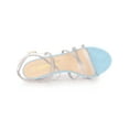 thumbnail image 4 of BLISSFUL STEP Women's Rhiness Strappy Stiletto Heels Sandals Sky Blue 8.5, 4 of 8