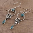 thumbnail image 2 of Dengmore Earrings Vintage Boho Turquoise Gemstone Drop Dangle Hooks Earrings Wedding Engagement, 2 of 2