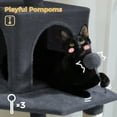 thumbnail image 5 of PAWZ Road 64" Cat Tree Large Cat Tower Condo Multi-Level Cat Scratching Post Tower for All Indoor Cats, Dark Gray, 5 of 11