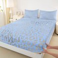 thumbnail image 3 of Homewish Kids Teens Cheetah Print 4 Pieces Queen Sheet Sets,Blue Grey Ultra Soft Flat Sheet,Animal Leopard Queen Fitted Sheet,Microfiber Bedroom Decor, 3 of 7