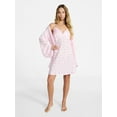 thumbnail image 3 of No Boundaries Sleepwear Satin Robe, Women's XS-XXL, 3 of 6