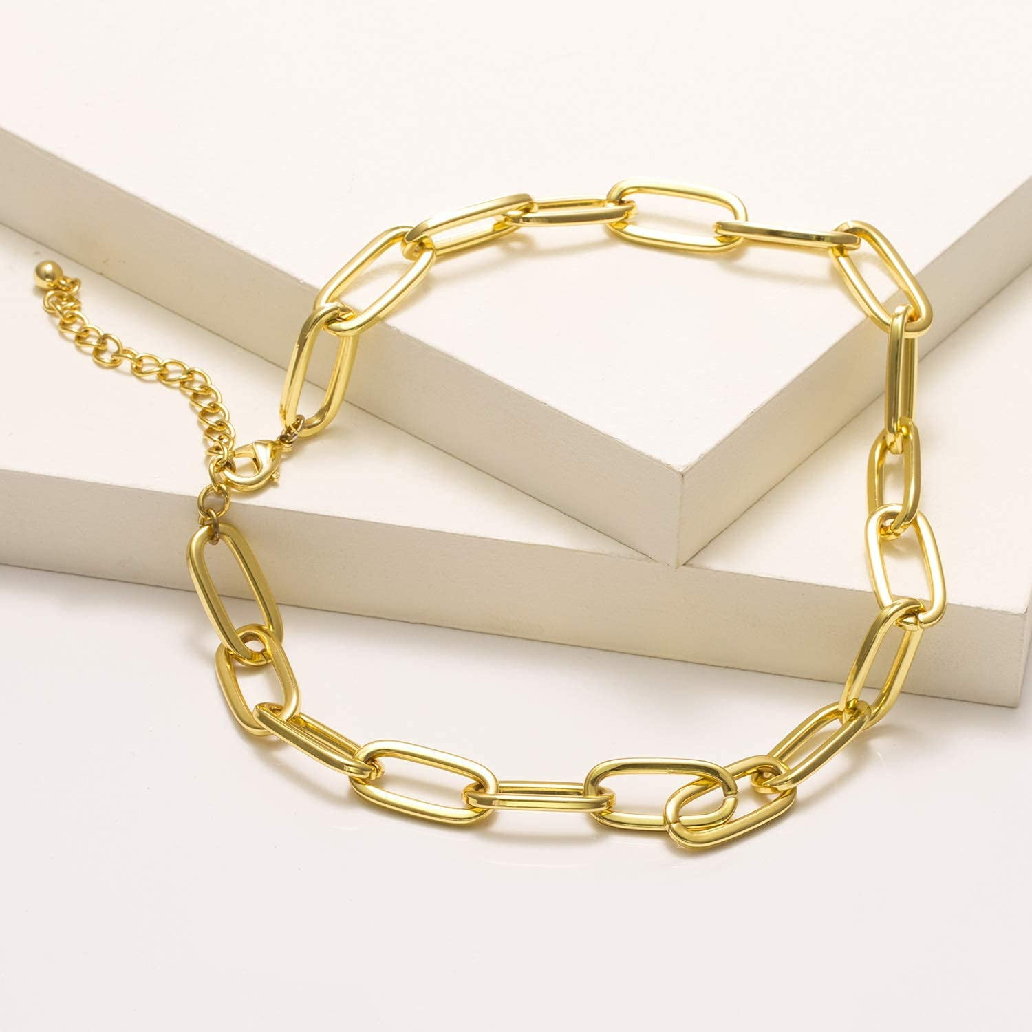 9ct Yellow Gold Silverfilled Paperclip Chain – Shiels Jewellers