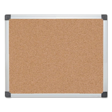 MasterVision CA031170 24 in. x 36 in. Value Cork Bulletin Board with Aluminum Frame - Tan/Silver
