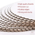 thumbnail image 3 of 8" White Scalloped Edge Corrugated Cardboard Cake Boards, (12-Pack), 3 of 8