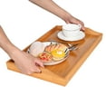 thumbnail image 4 of Plateau de Petit-Déjeuner en Bambou avec Poignées et Pieds Pliables, Plateau de Service pour Collations de Bureau Portable pour Portable pour Canapé, Lit, Manger et Travailler, 4 of 9