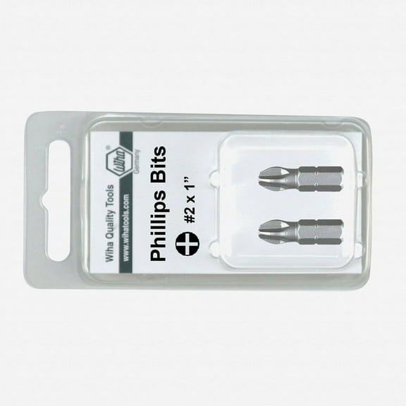Wiha 72102 #2 Phillips Insert Bit 5/16" Drive (2 Pack)