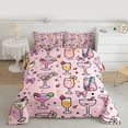 thumbnail image 2 of Feelyou Girl Summer Party Twin Comforter Sets, Pink Bowknot Stars Bedding Set, 2-Piece, 2 of 8