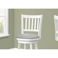 thumbnail image 4 of Monarch Specialties Bar Stool, Set Of 2, Swivel, Bar Height, White Wood, Grey PU, 44" H, Indoor, 4 of 5
