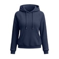 thumbnail image 4 of Maplenight Waffle Hoodies for Women Drawstring Long Sleeve Pullover Sweatshirt Top Fall Casual Hoodies with Pocket, 4 of 4