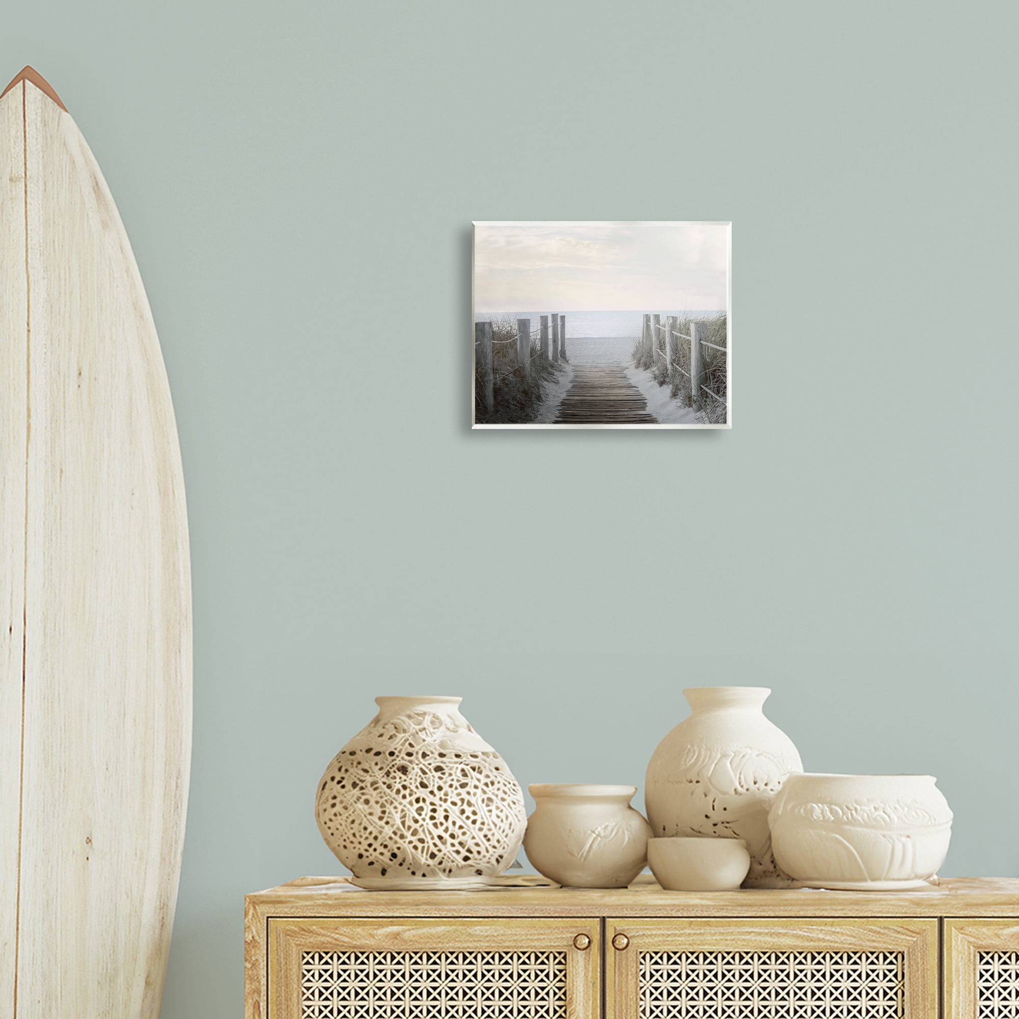 Stupell Industries Boardwalk Steps to Beach Landscape Photography Unframed Art Print Wall Art, 14 x 11