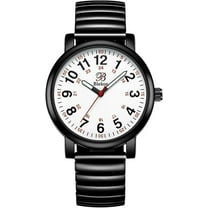 Blekon Original Nurse Watch Adult Unisex-Silver Stretch Band, Easy Read Dial, Water Resistant