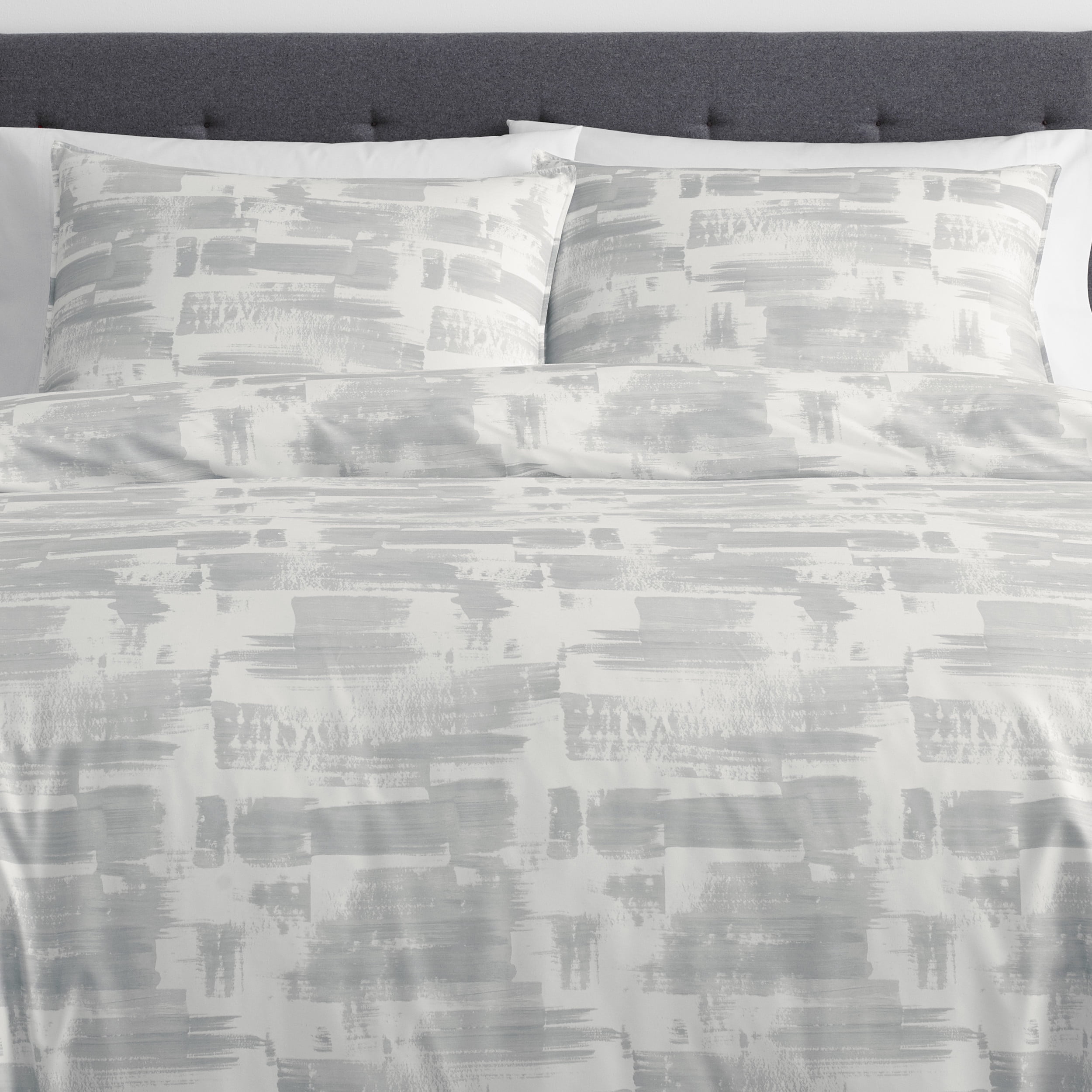 City Scene Aria Microfiber Grey 2 Piece Duvet Cover Set-Twin