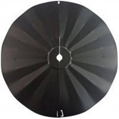 Black Mounting Pole - Pole Mount Disk Squirrel Baffle - Black