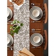 thumbnail image 5 of Hokiten Table Runners 60 Inches Long Dress Scarves, Farmhouse Brown Farmhouse Kitchen/Dining Table Runner, Small Coffee Tablerunners, Vintage Flower Leaf Botanical Plant 13x60 Inch, 5 of 7